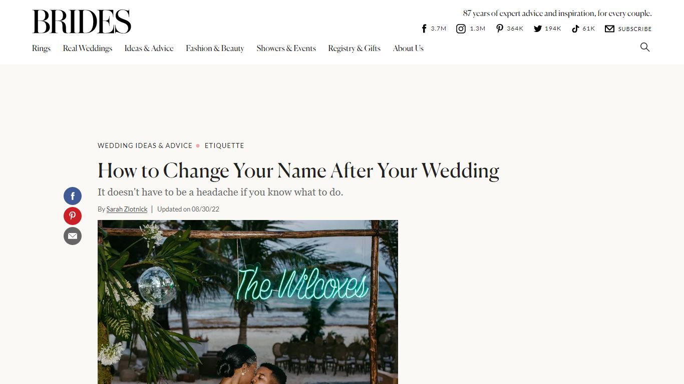 How to Change Your Name After Your Wedding - Brides